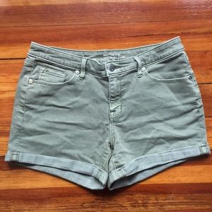 Mossimo Supply Co. Shorts - Olive Green Mid Rise Midi Shorts Mossimo Supply Co. Shorts - Olive Green Mid Rise Midi Shorts
